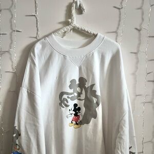 Disney White Mickey and Friends Sweatshirt